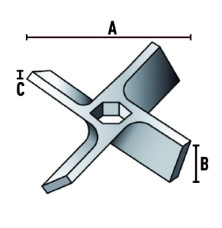 Лопасть 4-х лопастная (съемная)