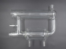 U-образная ячейка (с рубашкой) для лабораторной установки. Боросиликатное стекло.