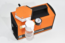 Комплект: насос PL.HM03.02.60 + регулятор вакуума стеклянный сосуд ловушка, с манометром 