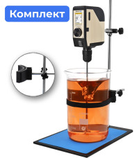 Комплект: верхнеприводная мешалка ТМ-75R + стакан на 20 л. + штатив PL-03 + мешальник