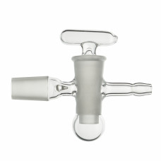 Переход с вакуумным краном. Материал: боросиликатное стекло