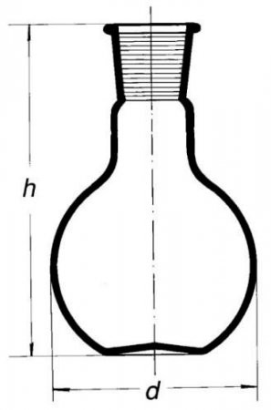 Колба плоскодонная Simax, 2000 мл, шлиф 45/40