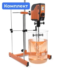 Комплект: верхнеприводная мешалка ТМ-75 + стакан на 10 л. + штатив PL-01 + мешальник