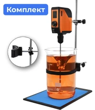 Комплект: верхнеприводная мешалка ТМ-75 + стакана на 10 л. + штатив PL-03 + мешальник